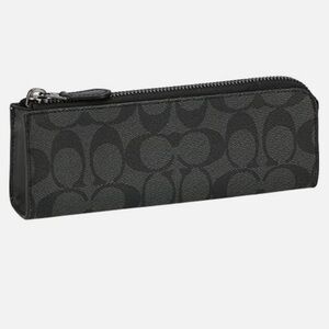 Coach Black Signature Pencil Case